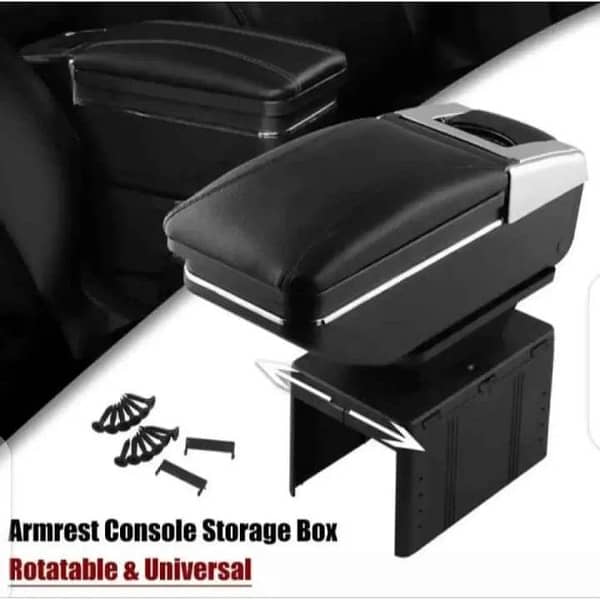Arm Rest Console with Cup Holder Fitting for Alto 660cc, Wagon R, New Cultus, Swift, Toyota Vitz & Toyota Yaris, City 2009-2021
