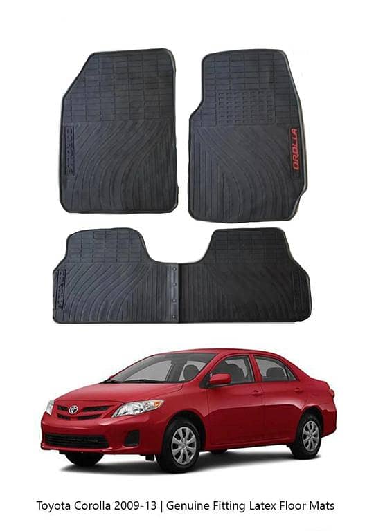 TOYOTA COROLLA 2009-2013 Latex Rubber Car Floor Mat
