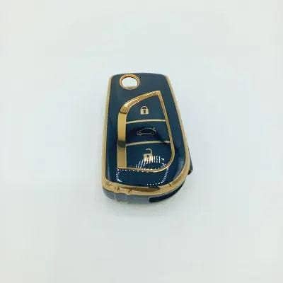 Toyota Corolla Grandy 2015-Onwards TPU Key Cover Black and Gold
