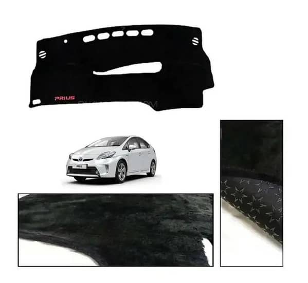 Toyota Prius 2009-2015 Dashboard Velvet Mat: Soft Wool-Type, Imported Premium Quality