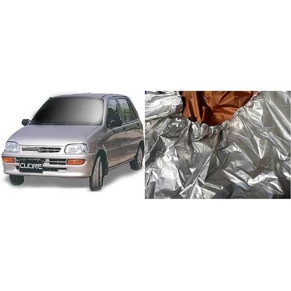 CUORE DAIHATSU Parachute Top / Body Cover for Auto Care and Protection (Silver Topcover)