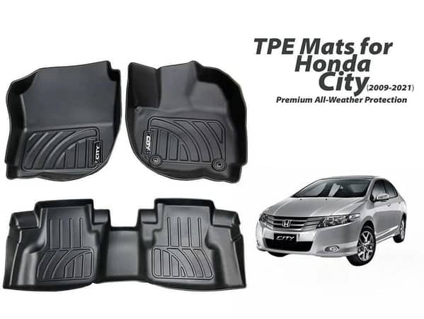 Honda City TPE Floor Mat Black 3 Pcs (2008–2021)