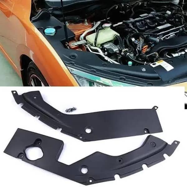 2-Piece Engine Bay Cover for Honda Civic (2016–2022) Engine Insulator Kit – Plug-and-Play, Easy Installation