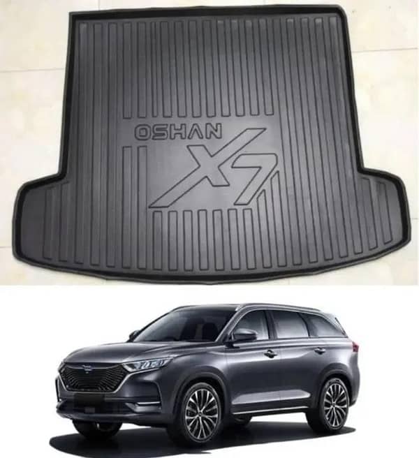Changan Oshan X7 PVC Trunk Mat - Premium Imported Tray Type, Waterproof and Washable