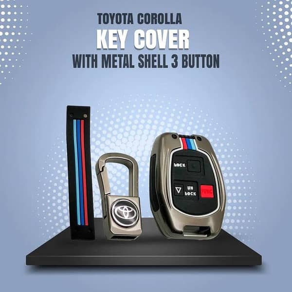 Toyota Corolla 2005 Model Metal Alloy Key Cover