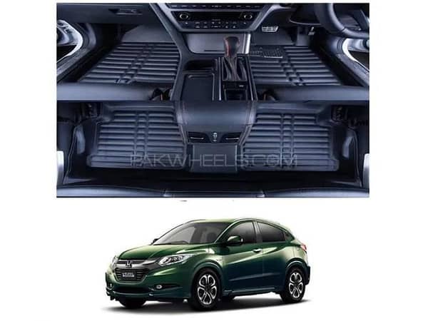 5D Custom Floor Mat for Honda Vezel (Black)