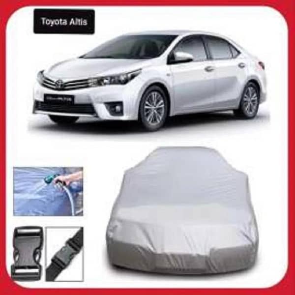 Toyota Corolla Car Top Cover Grey Coated, Water and Dust Resistant for Altis/Grande/Xli/Gli