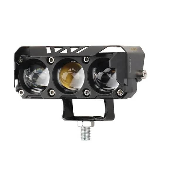 HJG Triple Lens 5-Function Projector Spotlight for Bikes, Cars, Jeeps and More - 1 Pc