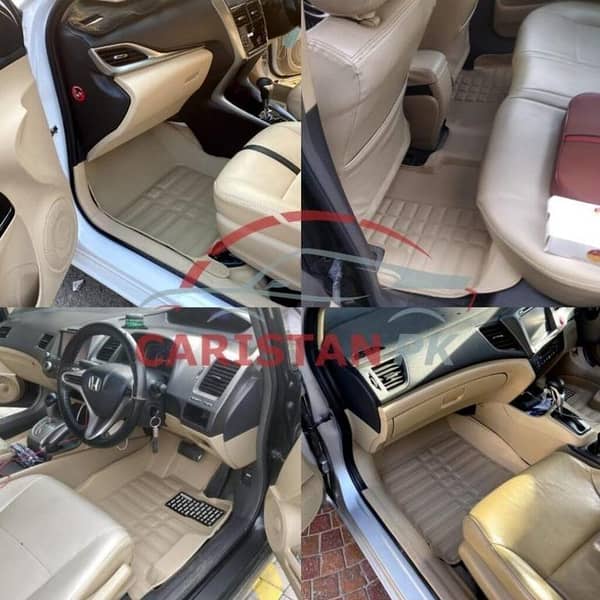Honda Civic 5D Floor Mats Beige (2016-2021) - Custom Fit