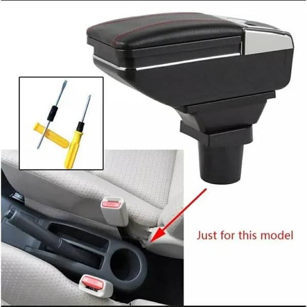 Arm Rest Console with Cup Holder for Alto 660cc, Wagon R, Cultus, Swift, Vitz and Yaris (2009–2021)