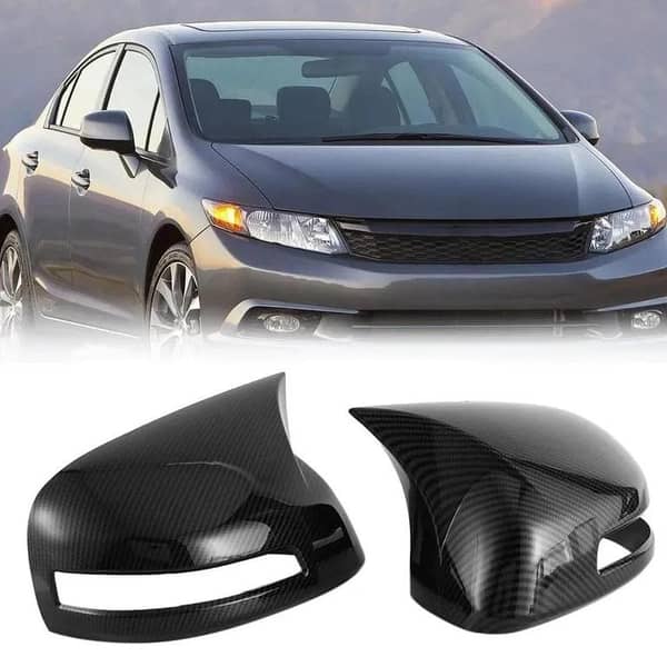 Honda Civic 9th Gen Rebirth Batman-Style Carbon Fiber Side Mirror Covers