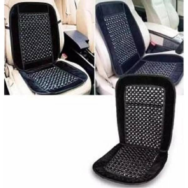 Summer Seats Foam Border Wooden Beads Seat (Black)