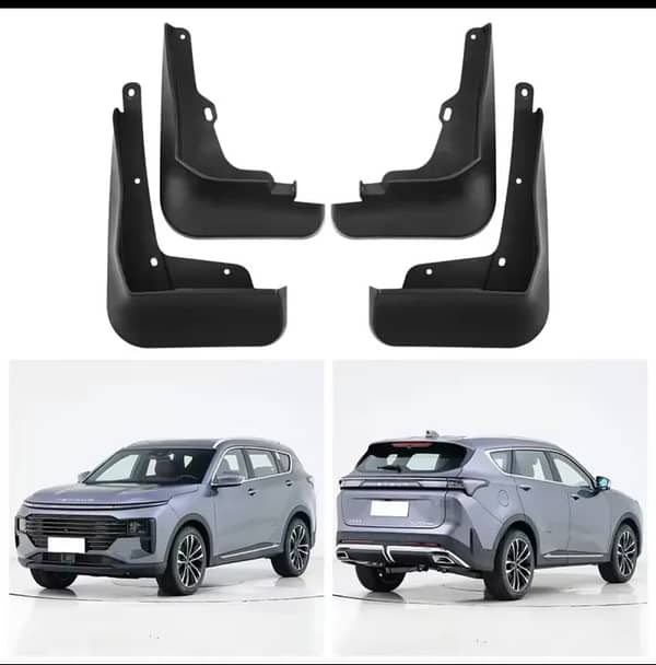 Jetour X70 Plus Mud Flaps Guards — 4-Piece Premium Imported Set with Screws