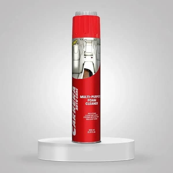 Carrera Multi-Purpose Foam Cleaner 650ml for Stains, Dashboards, Carpet, Fabric and Leather