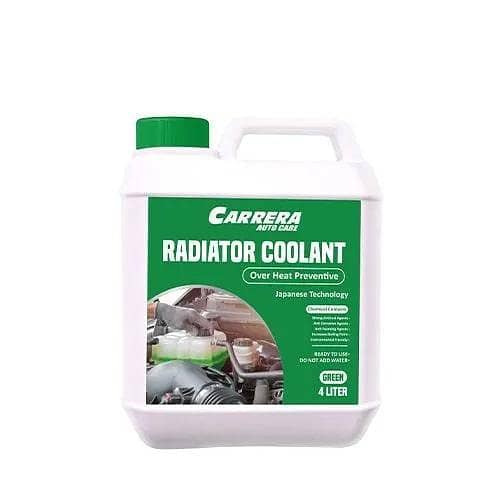 Carrera Long Life Radiator Coolant Green 4 L - Heat Preventive, Anti-Rust, Heavy Duty