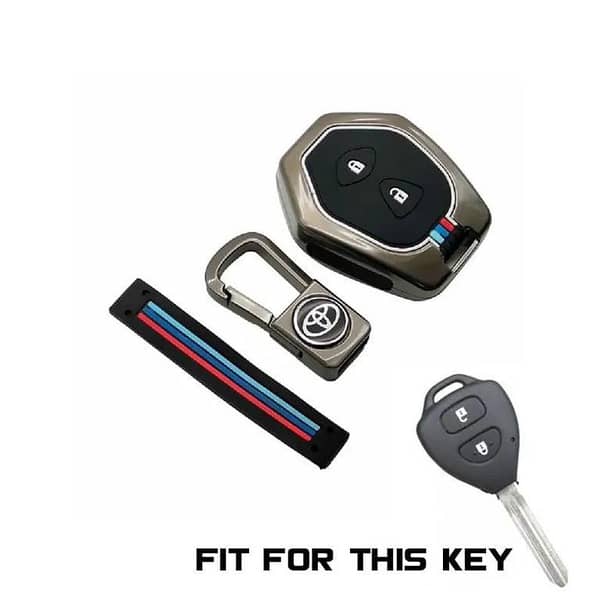 Toyota Vitz Key Cover with Metal Shell and 2 Buttons (Model years 2014–2019)