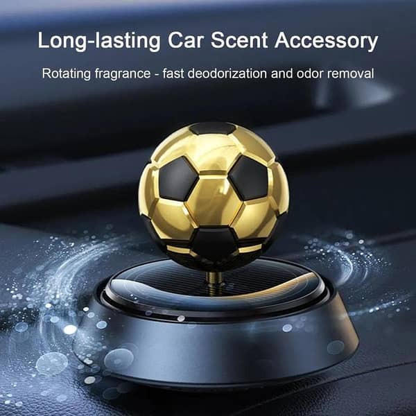 Solar-Powered Car Aromatherapy Ornament - Gold, Silver, Black, Blue