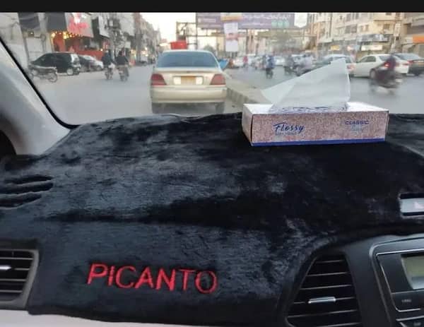 Kia Picanto Dashboard Velvet Mat – Soft Fluffy Wool Type, Imported Premium Quality