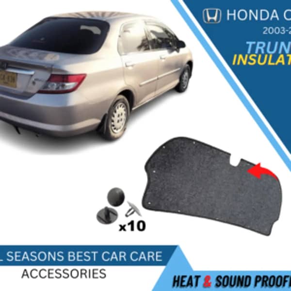 Diggi namda Trunk LID Liner Cover with Clips for Honda City (2003-2008)