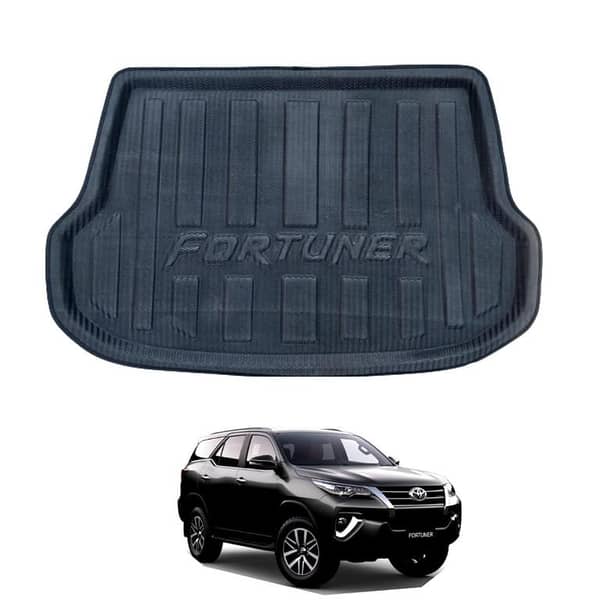 Toyota Fortuner Foam Trunk Mat for 2016-2022 Black