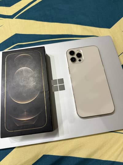 Apple iPhone 12 Pro Max PTA (GOLD) with box.