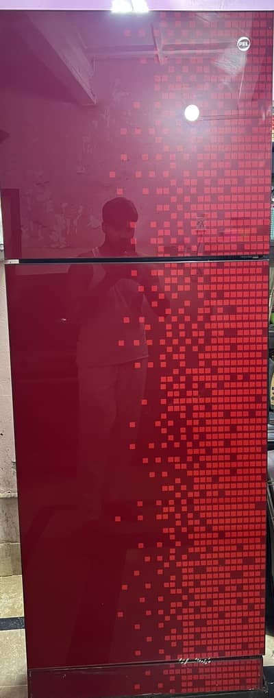 PEL Jumbo Refrigerator — Red Glassdoor —  Excellent Condition