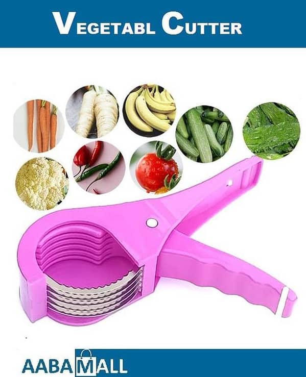 Kitchen Cutter Vegetable Fruit Cutter Slicer Multi Purpose Sharp Cuter Kitchen Gadget Tool for Banana Carrot Gobhi Cauliflower Cucumber Tomatoes Green Chili Almonds Cutting - Multi Purpose Easy