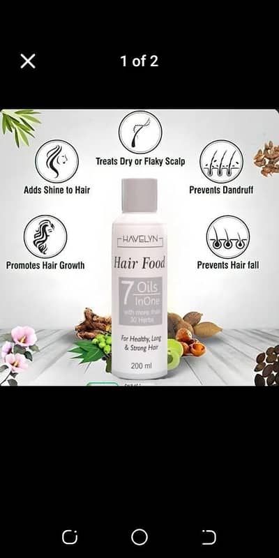 Hair Food Oil 200ml for All Hair Types (Pure)