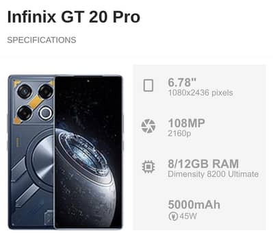 Infinix GT 20 Pro