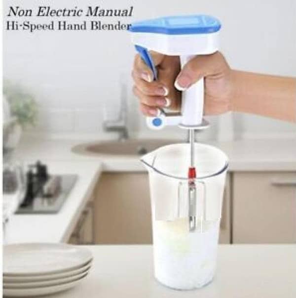 Easy Flow Powerless Hand Blender, Hand Manual Beater, Egg Beater For Blending, Whisking, Beating & Stirring Coffee Beater