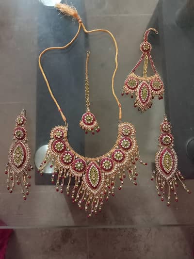 Bridal Sharara with jewellery
