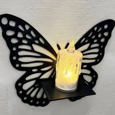 Wooden Butterfly Wall Shelf | Laser Cut MDF Wall Art Decor | Decorati