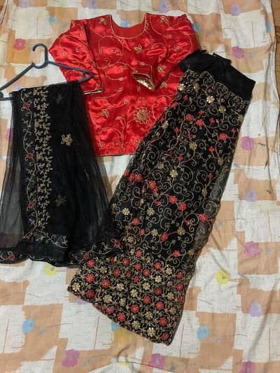 embroidery lehnga 3pc sharara
