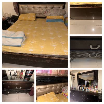 Bed with sides and dressing