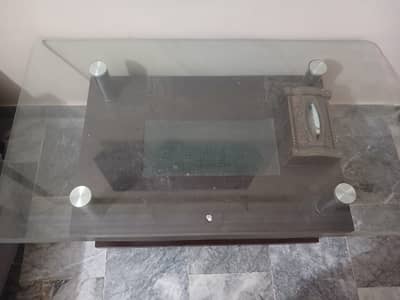 center table glass wood