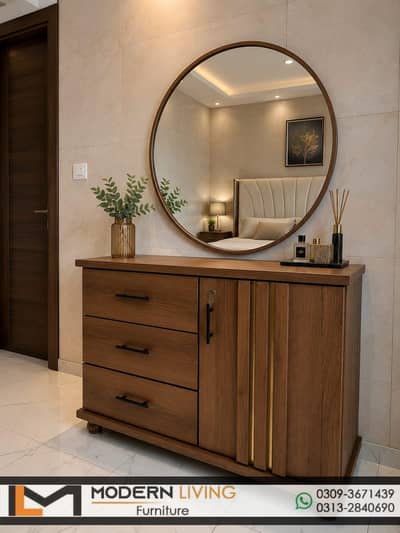 Dressing Table 3 Storage Drawers With Mirror Best Quality