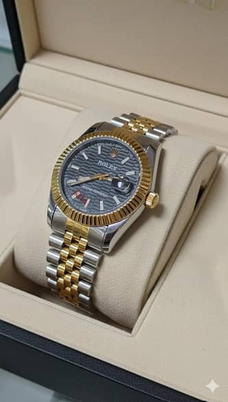 Men's Rolex Gold Silver Watch 40mm Daily Wear  All Pakistan Delivery