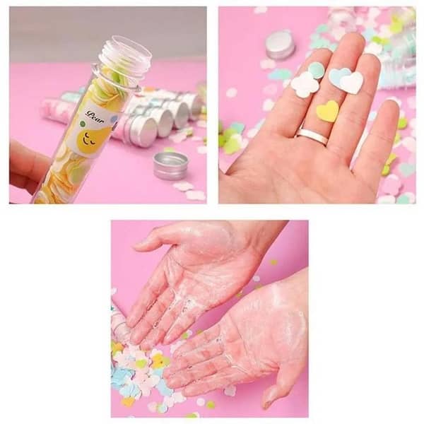Paper Soap For Travel Disposable Mini Flower Paper Soap Tube Shape Bottle