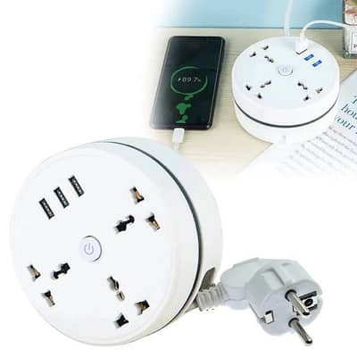 EU Plug Extension Socket with USB Portsh Multifunction