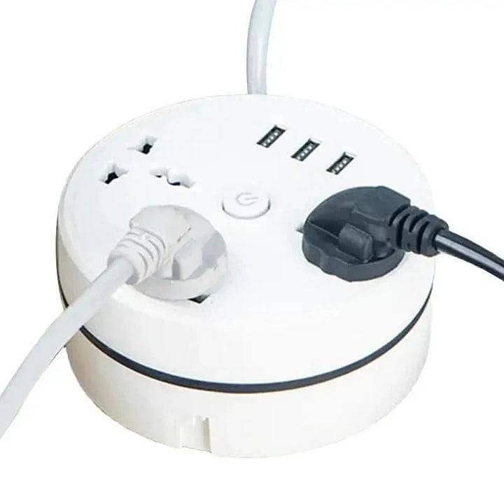 EU Plug Extension Socket with USB Portsh Multifunction 3