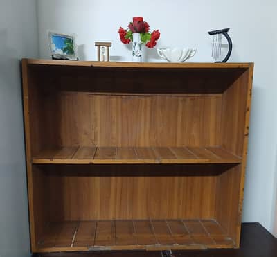 Wooden book shelf + Led unit