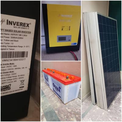 inverex 3.2 kva inverter + 340 watt panels + batteries