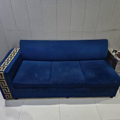 L shape sofa blue one 35k