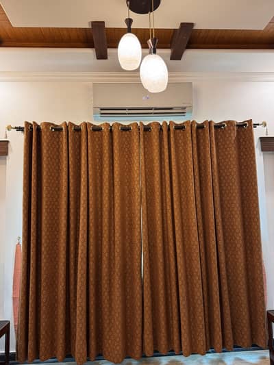Curtains with lining  and inner organza curtains
