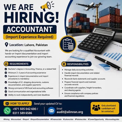 Senior Accountant (Import Experience Required)