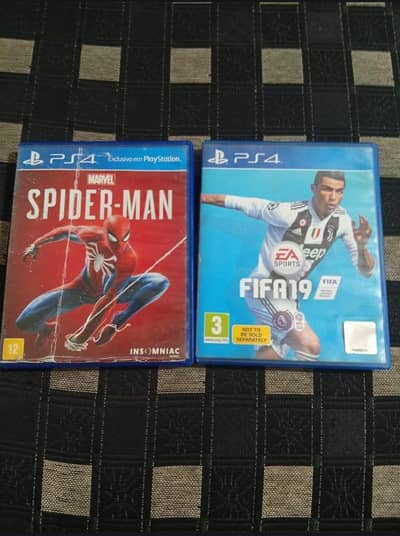 spider man and FIFA 19 game bundle official playstation games
