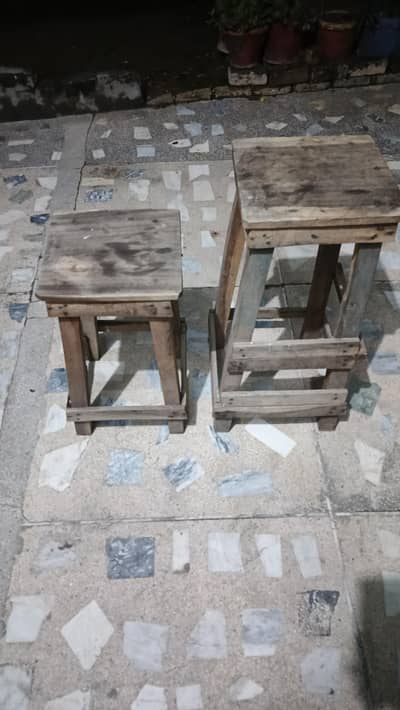 Two Stool Big Small Good Condition For Sale