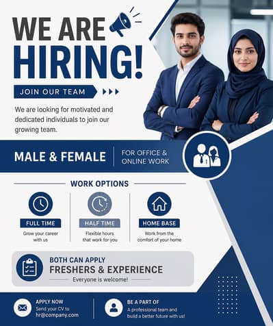 We are hiring staff for office and online work