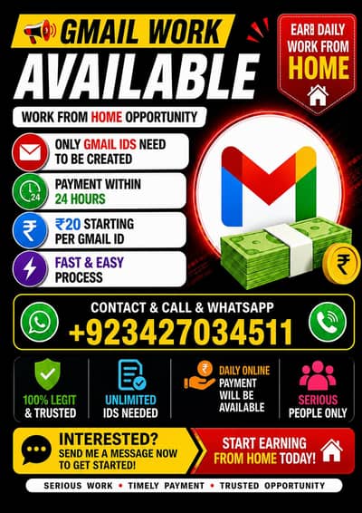 Gmail id creation work