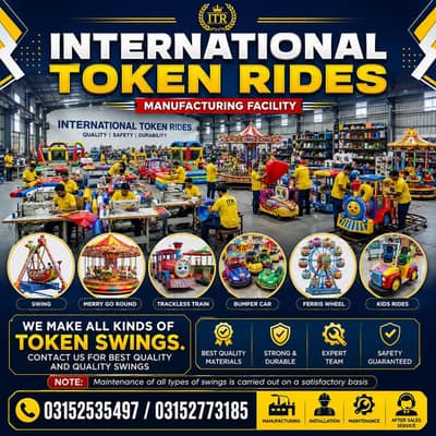 Token Rides | 03152535497 | jumping slide | trampoline | ٹوکن جھولے
